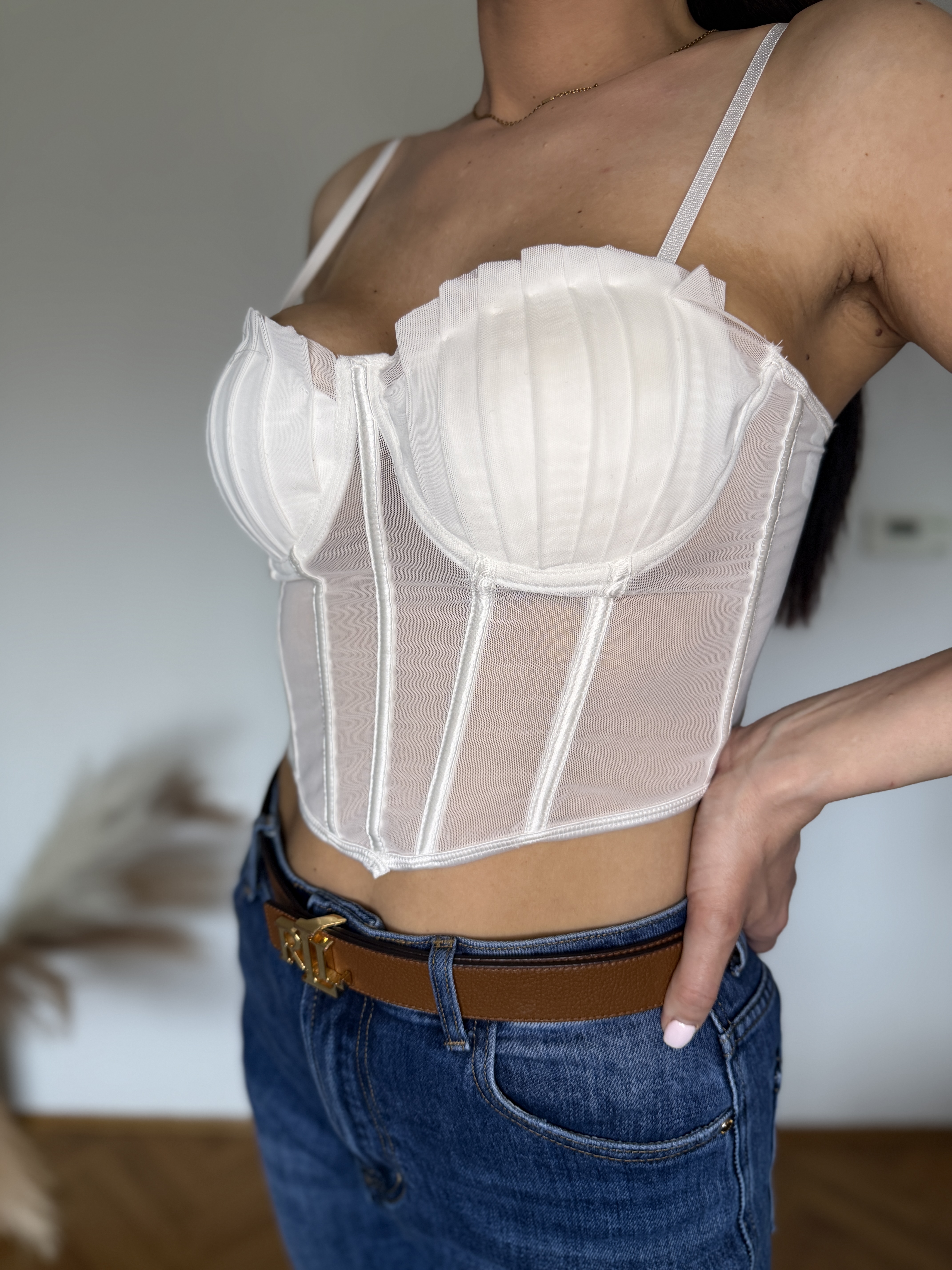 WHITE CORSET top